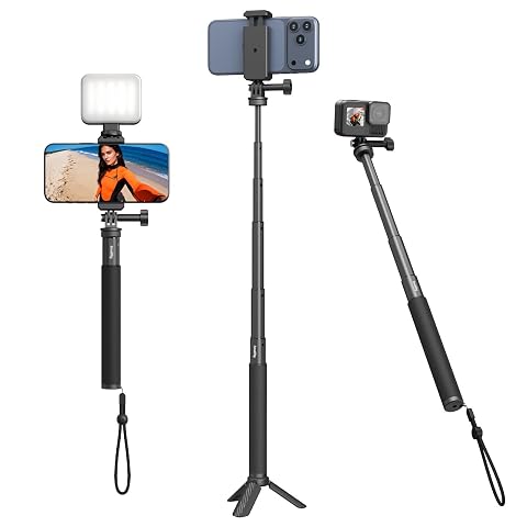 SmallRig Invisible Selfie Stick Tripod for Action Camera 37 4in Extendable Pole with Phone Clamp for GoPro 13