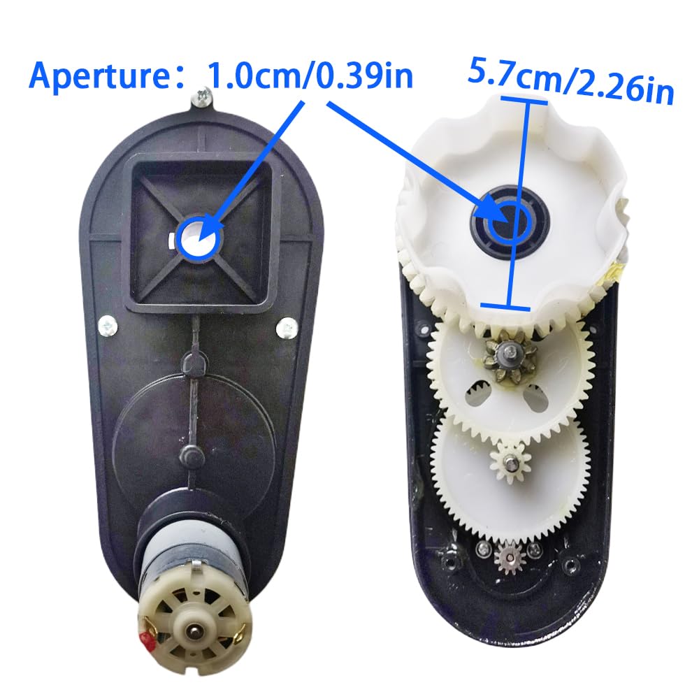 6V-12V RS390 Motor Gearbox for Kids ELectric Ride on Toys Car,High-Speed Motor Gearbox for 12V Electric Motor Bike Upgrade Replace Accessory Parts (2PCS 12V 16000RPM) - Image 3