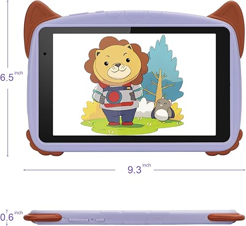 Miniatura 5 de C idea Tableta para niños de 8 pulgadas, Android 12 con funda a prueba de niños, 32 GB+32 GB, almacenamiento ampliable, cámara dual, HD, WiFi,