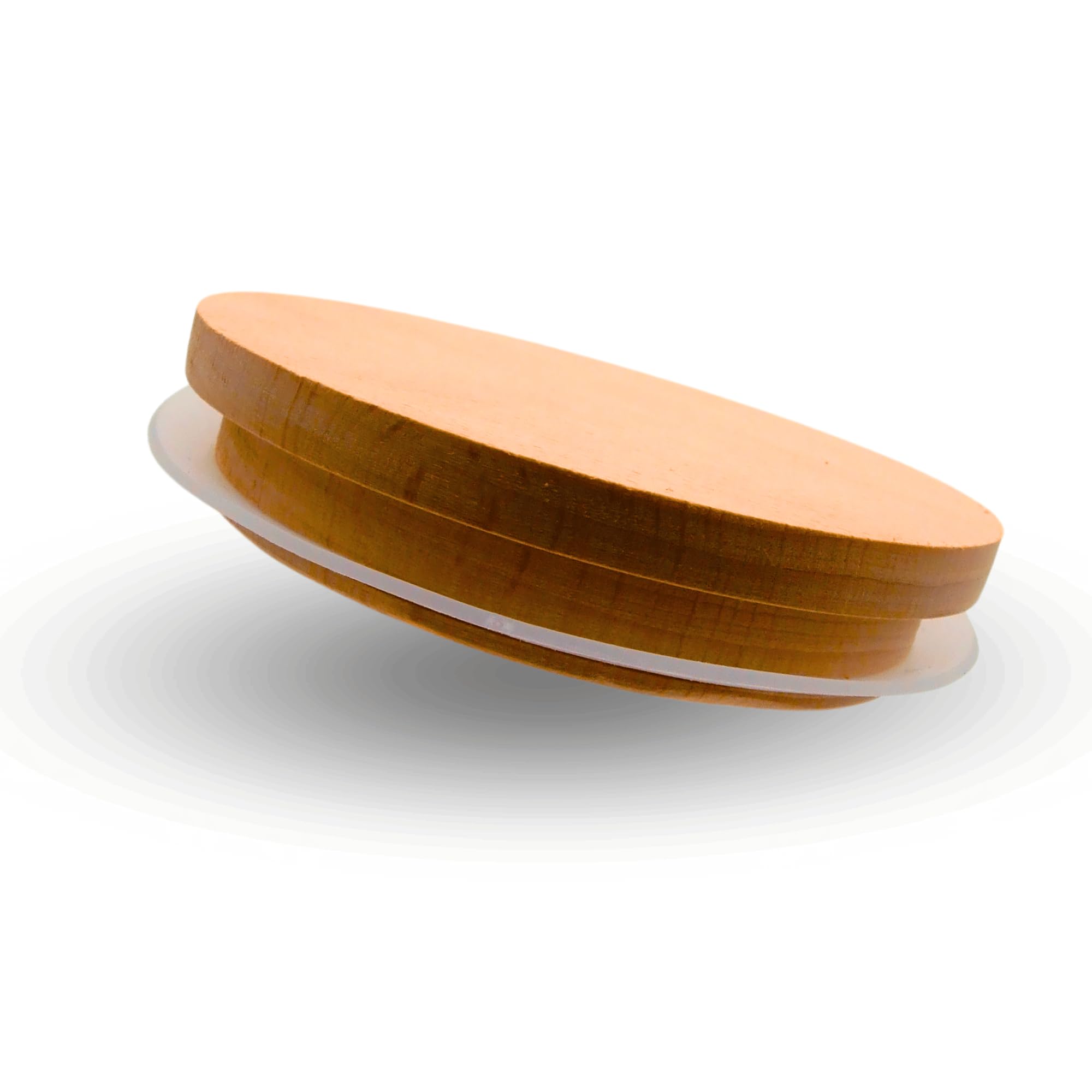 Beech Wooden Lid with Seal - Wooden Jar Lid, Wooden Cup Lid (96/86mm)