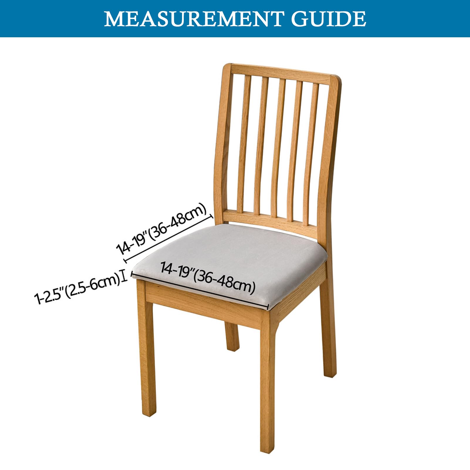 Lot de 4/6/8 housses de chaise en similicuir PU, imperméables, douces, amovibles et lavables pour chaises de salle à manger et de bureau (gris clair)