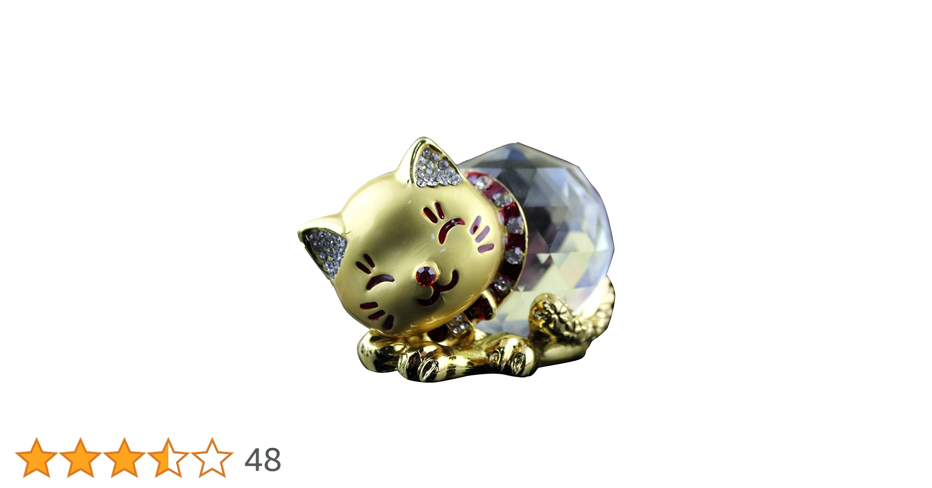 Amazon.co.jp: 招き猫 水晶 風水 クリスタル 猫 ミニチュア オブジェ