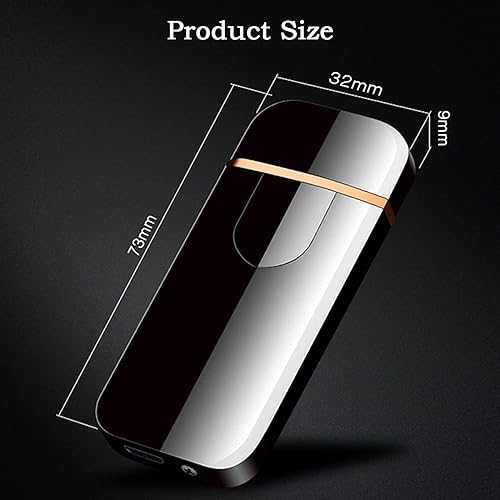 Miniatura 7 de Encendedor electrónico, encendedor eléctrico inteligente, mini encendedor recargable por USB, encendido de doble cara, resistente al viento, sin
