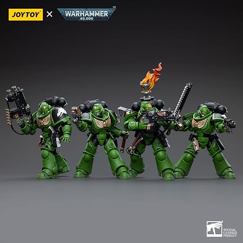 Miniatura 3 de JOYTOY 118 Warhammer 40.000 - Figura de acción Salamanders Intercessors (juego de 4 figuras) Modelo de colección