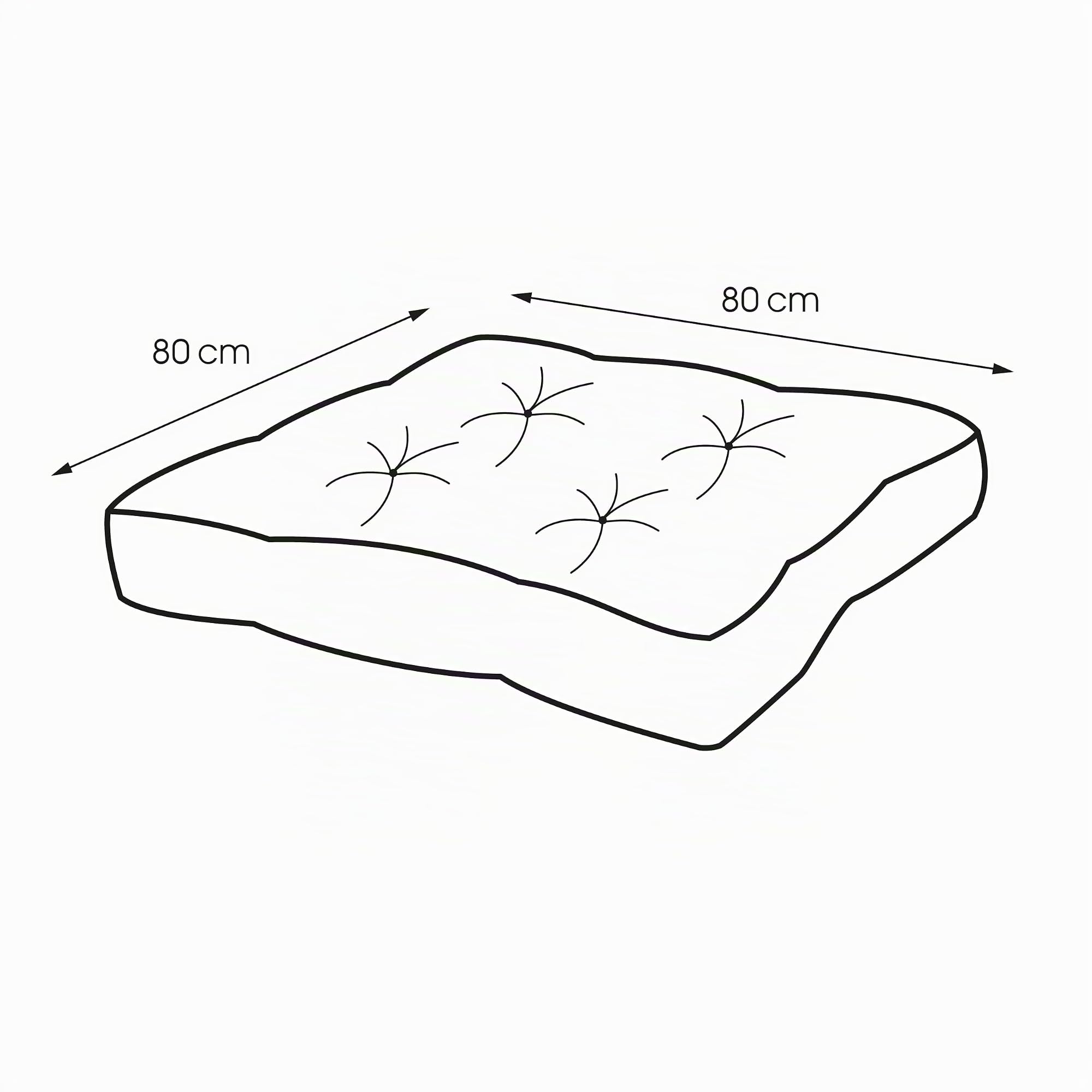 Spatium Coussins pour Palettes, Housse 100% Amovible, imperméable, Résistant aux UV, Extérieur/Intérieur, Canapé en Palettes (Coussin d'assise 80x80, Beige)