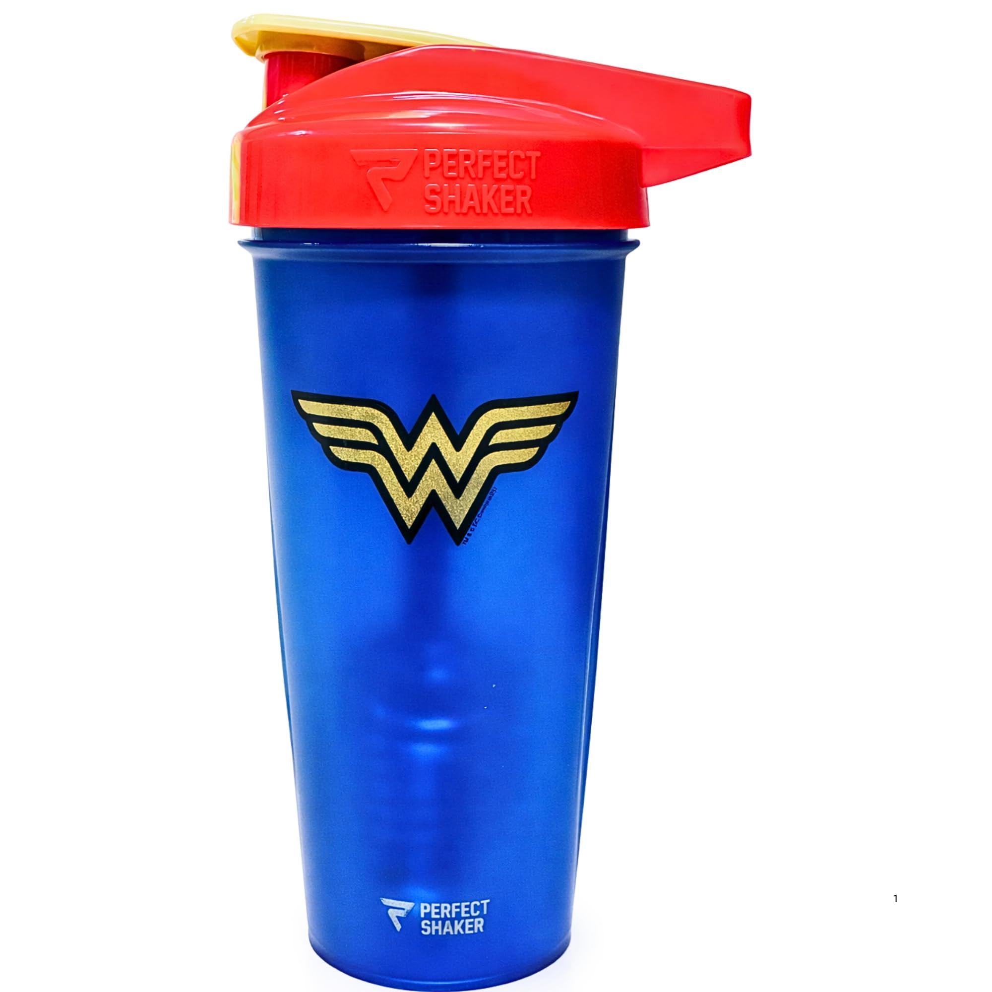ACTIV DC Comics & Justice League Series Protein Shaker | Leak-Proof, BPA-Free, Shatter-Resistant | ActionRod Mixing Technology for Smooth Blends | Gym & Sports - Wonder Woman - 828ml