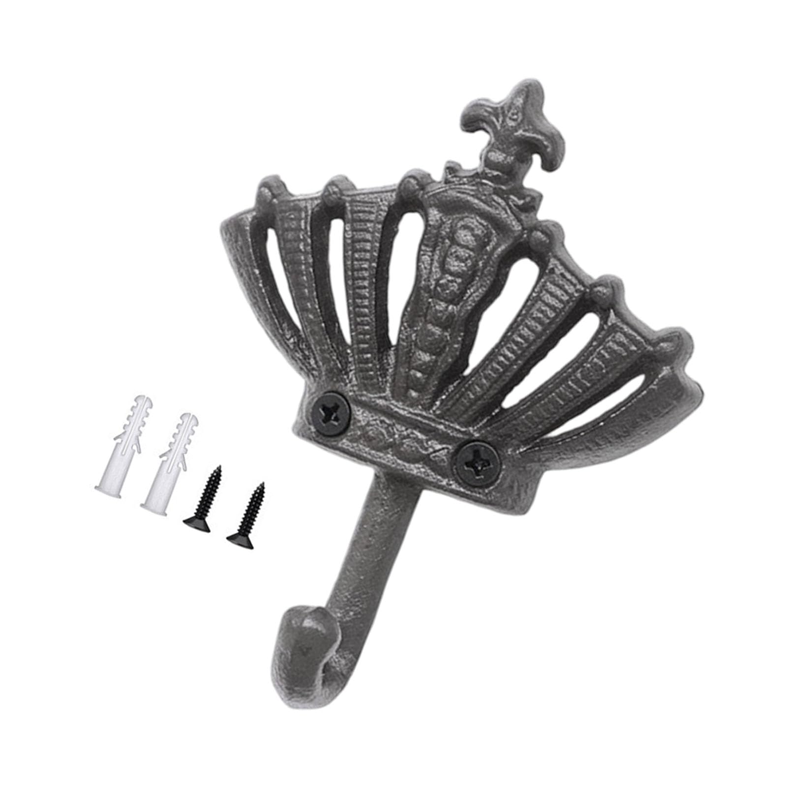 Zxfdsfdbnm A Decorative Crown Wall Hook Iron Wall Mount Hanger For Keys, Scarves Or Hats In Entryway, Bedroom Nd Bathroom Use Decorative Metal Organizer Cloak Hook Robe Holder Ccent Foyer Mudroom Vanity Closet