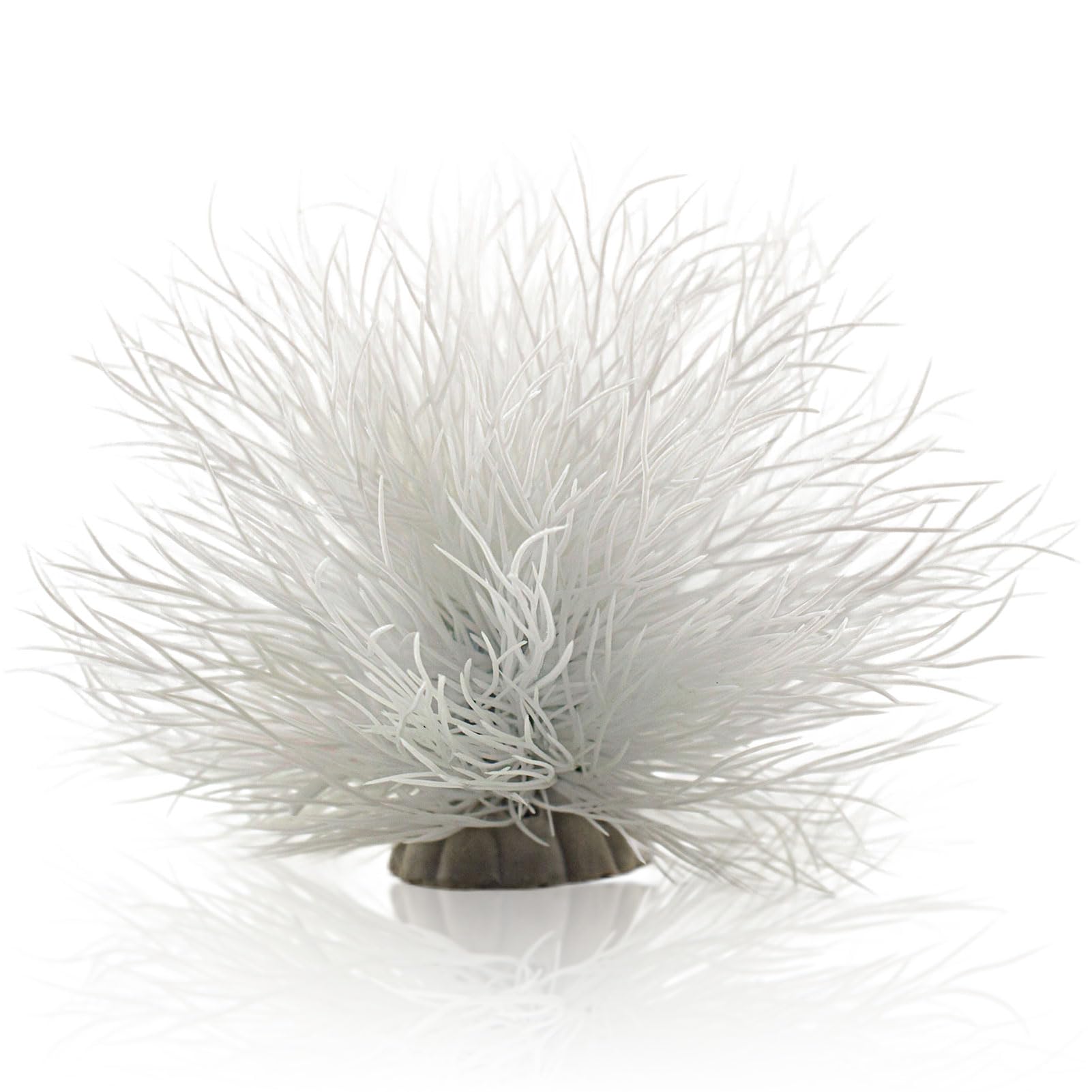 Fish Tank Decorations Aquarium Plants Plastic Artificial Décor (White)