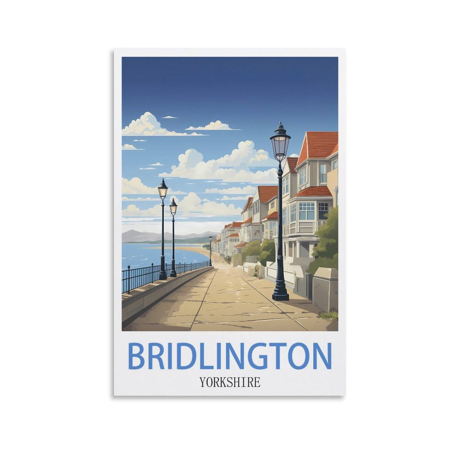 Ceyhno Unframe-Style Bridlington Yorkshire Vintage Travel Poster 08X12inch(20X30cm) Canvas Art Poster And Wall Art Picture Print Modern Family Bedroom Decor