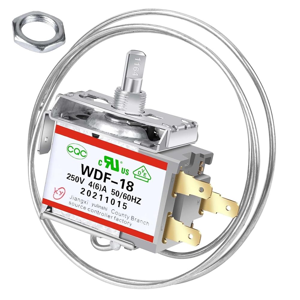 Aundhegrtt Mini Universal Fridge Thermostat, -18 Refrigerator Thermostat 250V 50/60Hz Controller