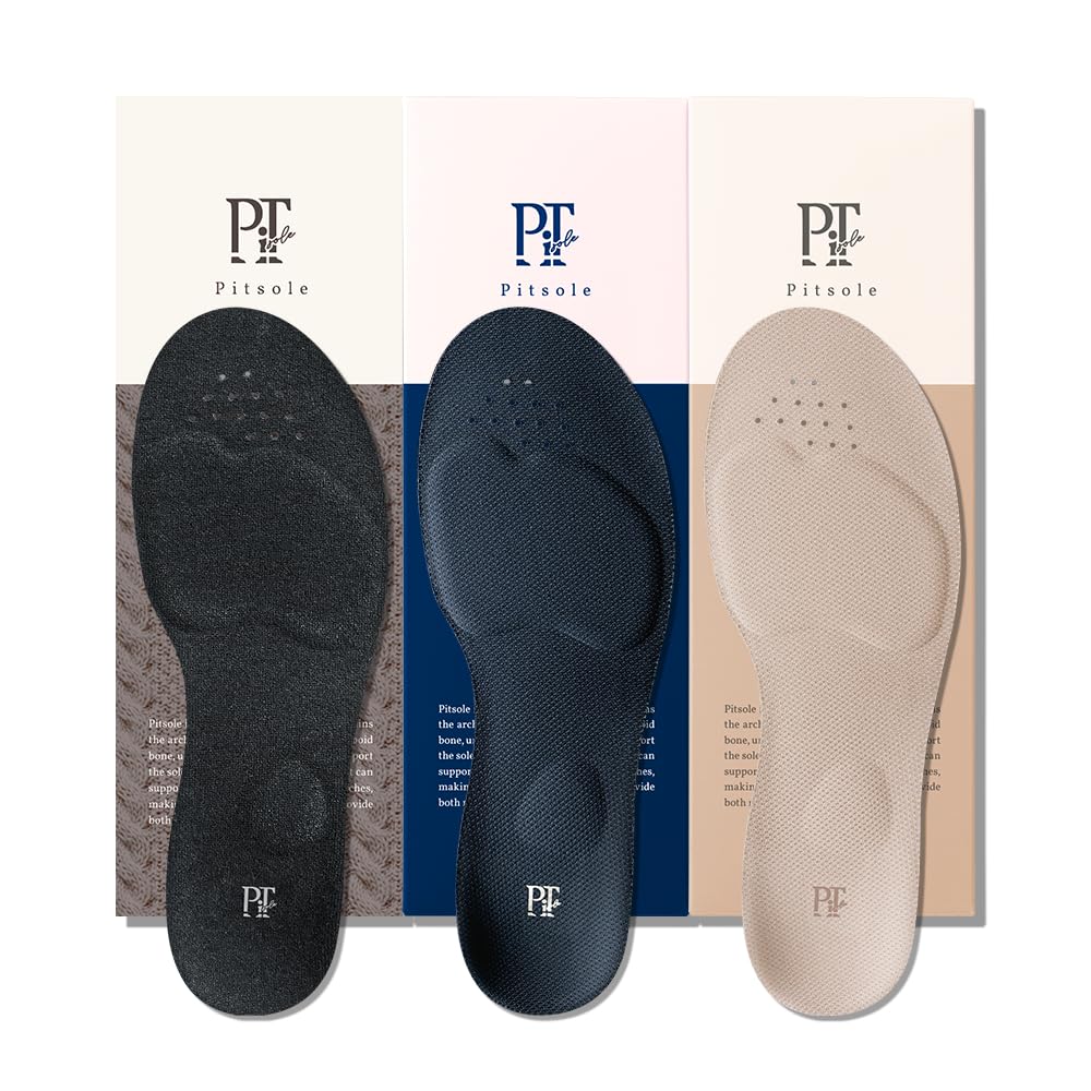 [正規品保証] ピットソール 中敷き 姿勢サポート 姿勢インソール 男女兼用 立ち仕事 アーチサポート ダイエット器具 サイズ調整 インソール 超軽量 模倣品対策済み(ブラック,S(23～24.5cm)) - 5