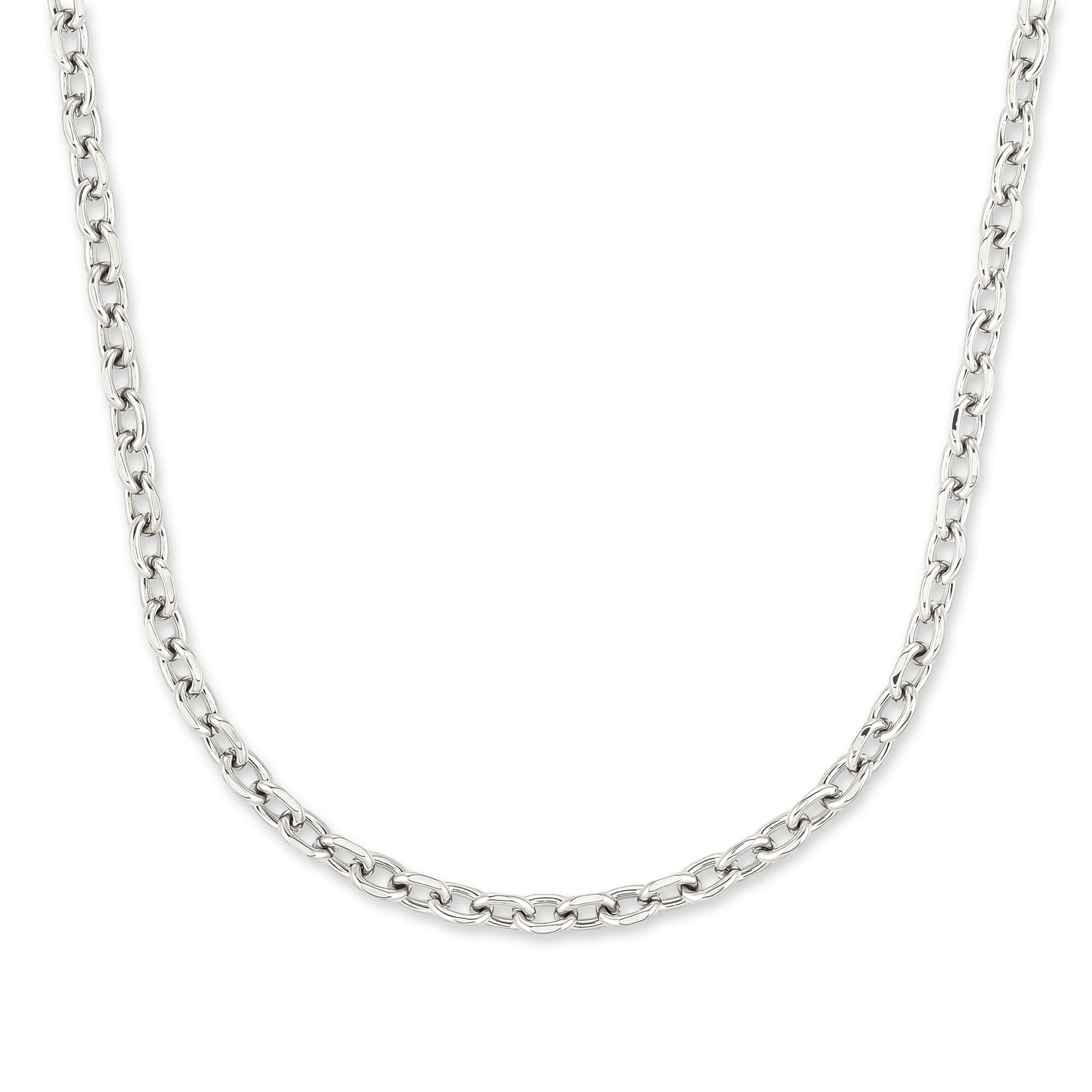 Copenhagen STUDIOS Basic Chunky Necklace - Halskette aus poliertem Edelstahl - Gliederkette verstellbar bis 45 cm - wasserfest & hautfreundlich