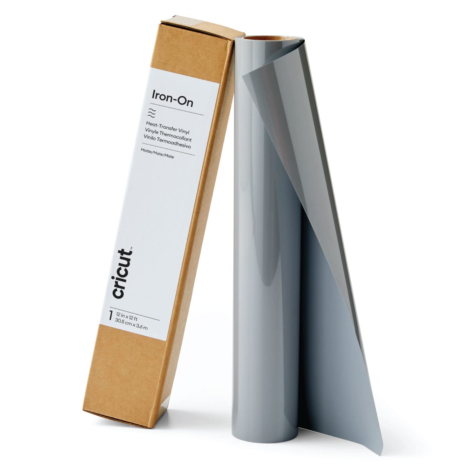 VinylRus Pacco 12 Rotoli Vinile Termoadesivo HTV 30,5x1,5m - 10 Colori Per Magliette, Silhouette, Cricut