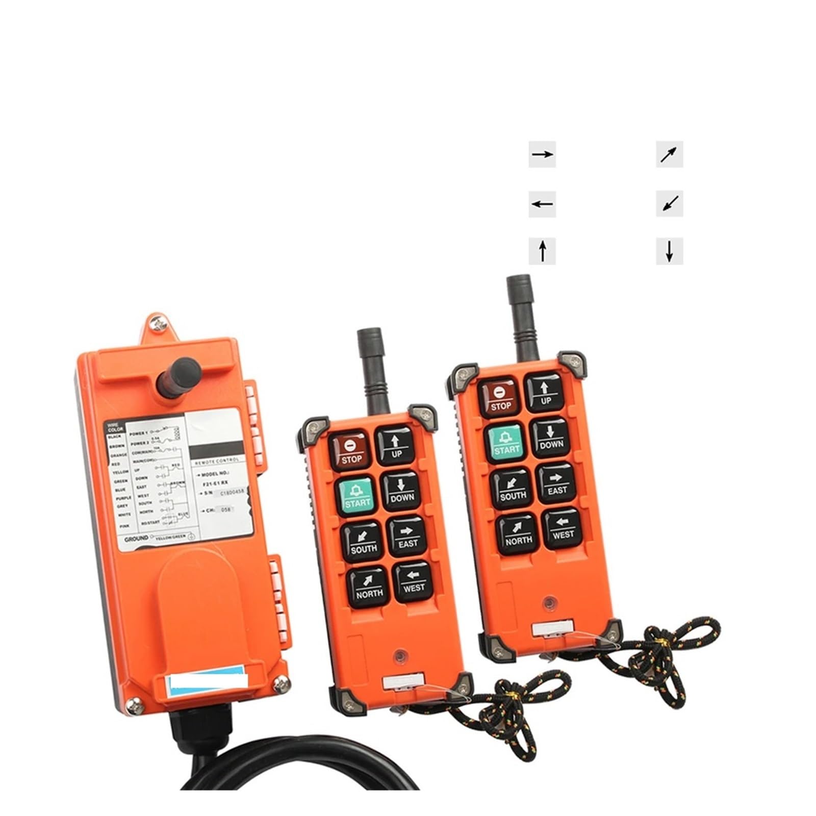 JVDDI Industrial Crane Radio Remote Controller Wireless Switches Hoist Crane Control Lift Crane For Crane 12V24V(Transmitter,UHF,24)