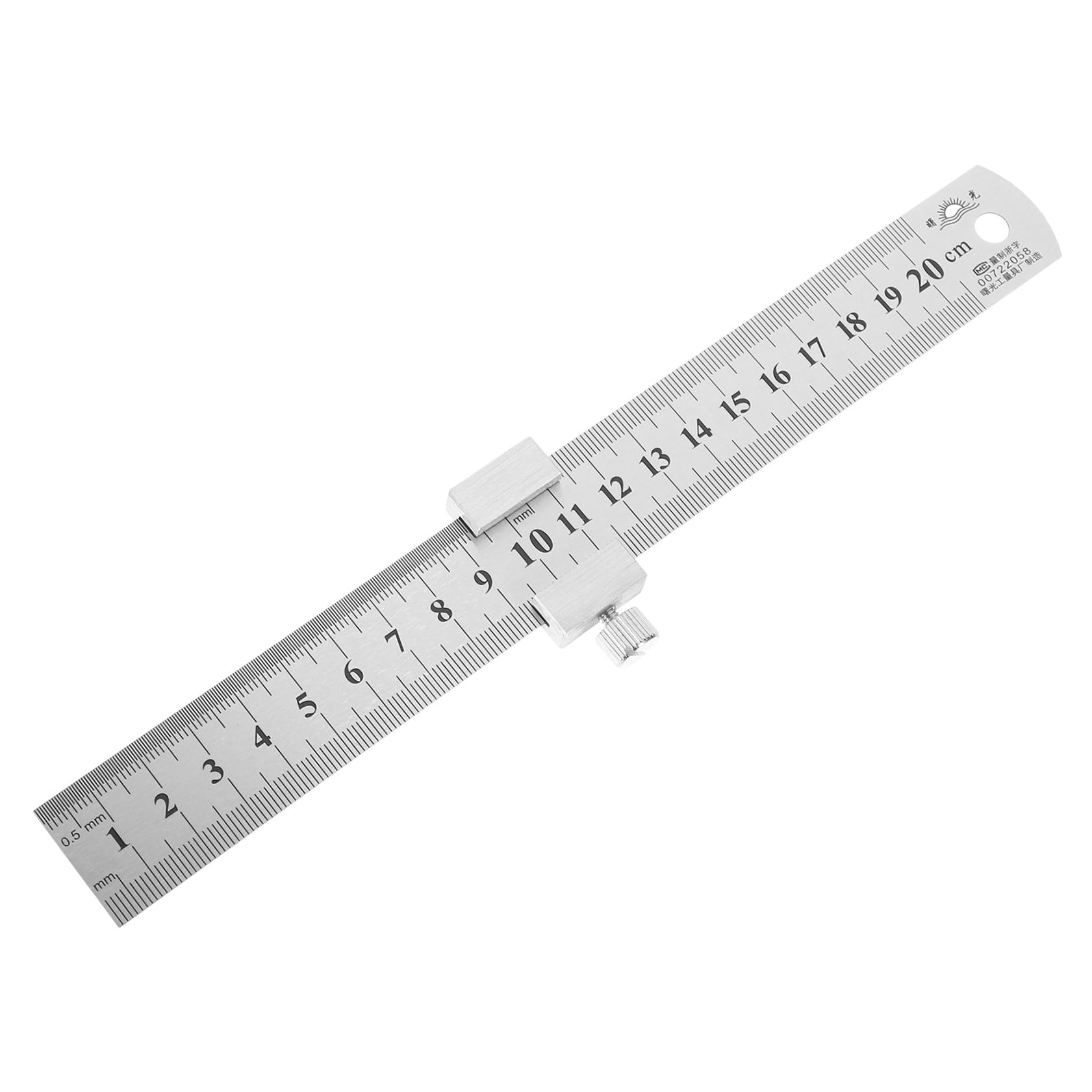 DOITOOL 4 Regla Inoxidable con Bloque Posicionador Regla Metálica Grosor para Carpinteros Herramienta de Medición Precisa para Bricolaje y Trabajo Profesional