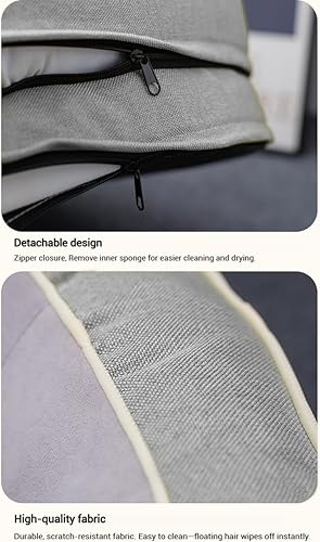 Miniatura 3 de Cama ortopédica ovalada para perros con funda extraíble lavable, cama relajante para mascotas con esponja de panal de alta densidad, parte inferior