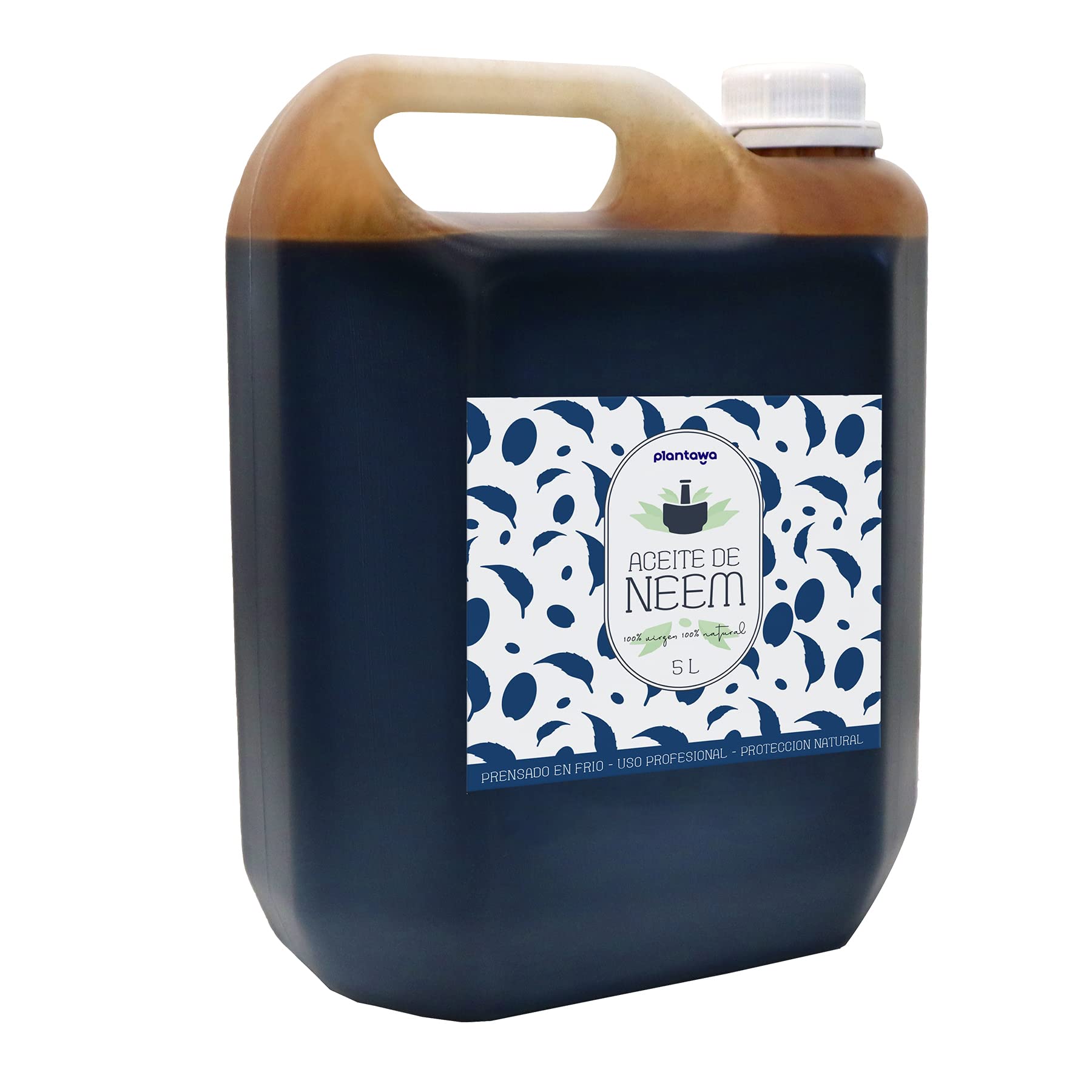PLANTAWA Aceite de Neem 5L 100% Natural, 100% Concentrado y Puro, para Plantas, Huerto, Agricultura, Jardinería & Jabón Potásico 5L, Actúa por Contacto, Araña Roja, Cochinilla