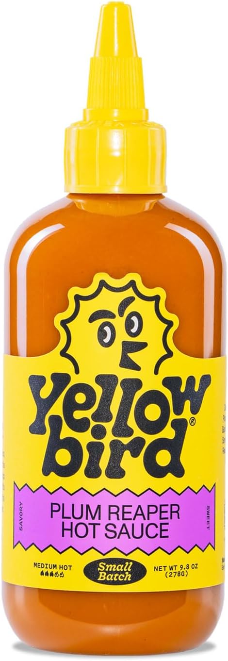 Yellowbird Small Batch Plum Reaper Hot Sauce 9.8 oz. Pantry Size (Medium Hot...
