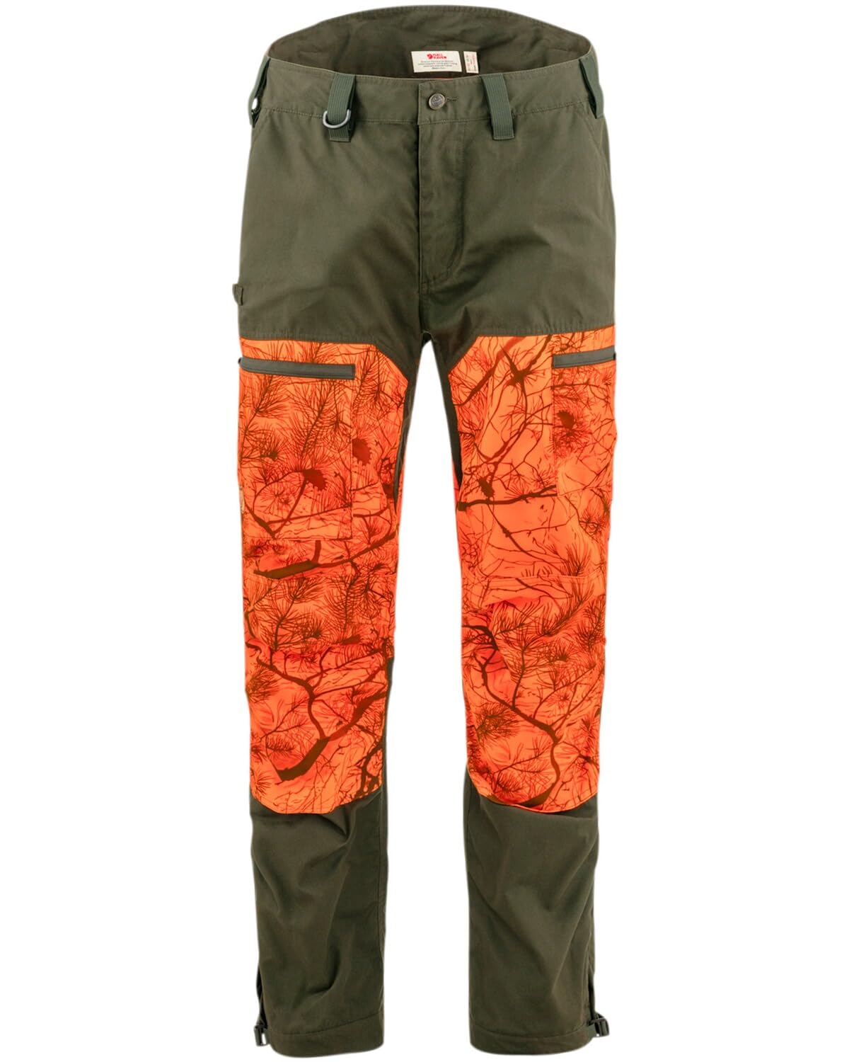 FJALLRAVEN 12200183-662-261 Drev Hybrid Trousers M Pants Men's Deep Forest-Orange Multi Camo Size 50/R