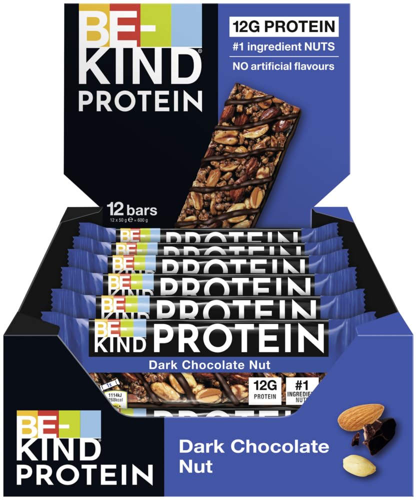 BE-Kind Protein Riegel Mix I 4 Sorten I 48 Riegel I 2400g I Proteinriegel I Schokoriegel I Nussriegel I Fruchtriegel I Riegel I Glutenfrei