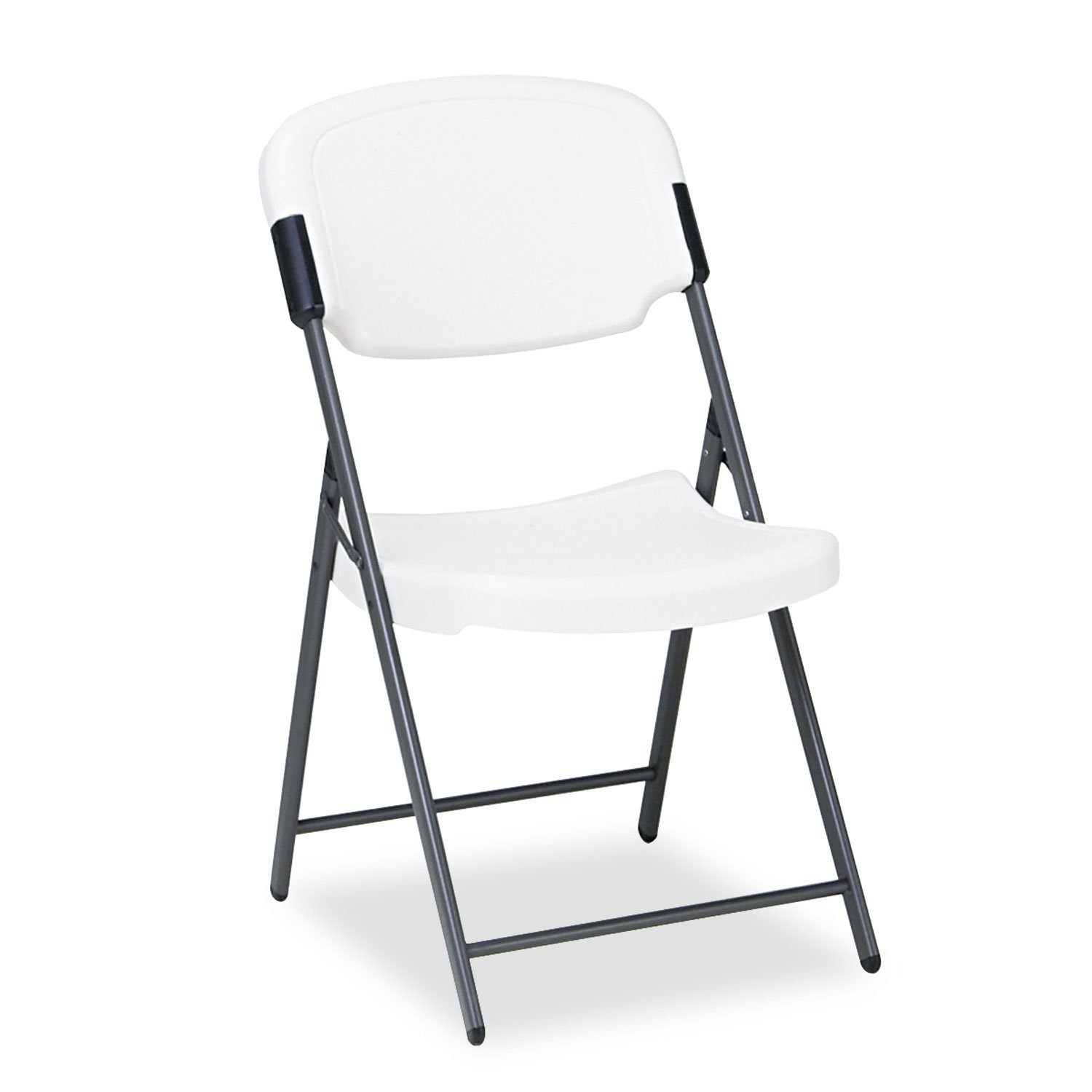 Iceberg 64003 Rough N Ready Series Resin Folding Chair, Steel Frame, Platinum