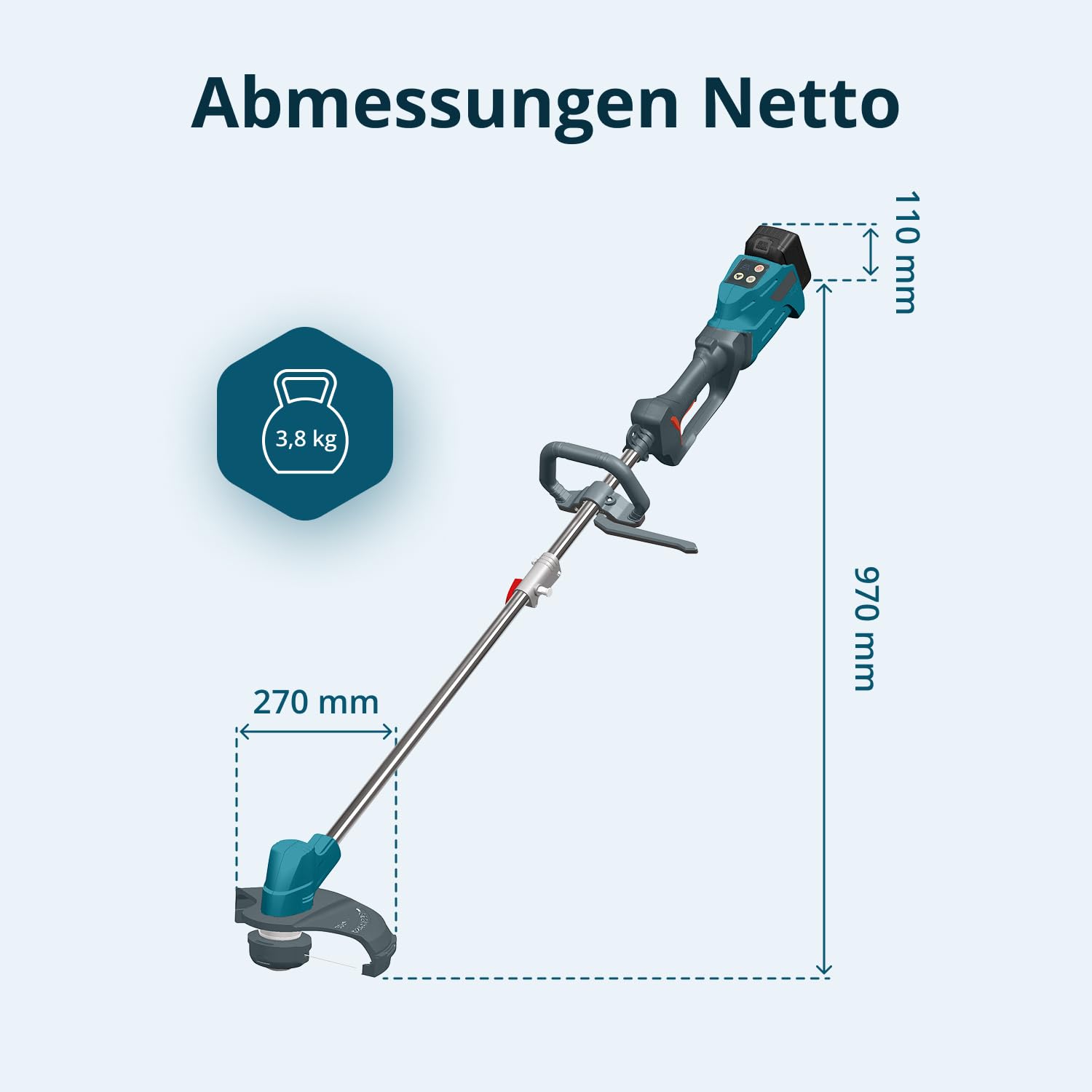 K&S Könner&Söhnen Zestaw do urządzeń ogrodowych zasilanych akumulatorem, do pielęgnacji trawnika, KS 33LM-BCT20V-SET 20 V i kosiarka (5 pozycji) do pielęgnacji trawnika, ładowarka + akumulator 4 Ah
