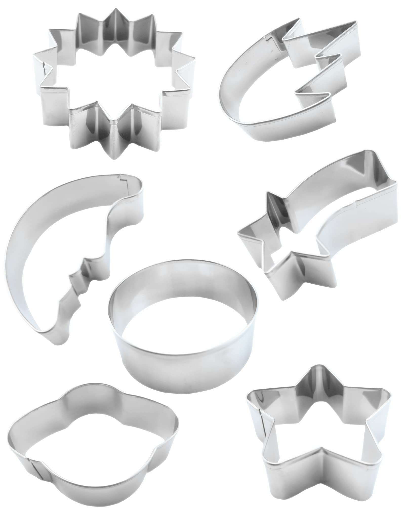Planet Series Lot de 7 emporte-pièces en acier inoxydable pour enfants