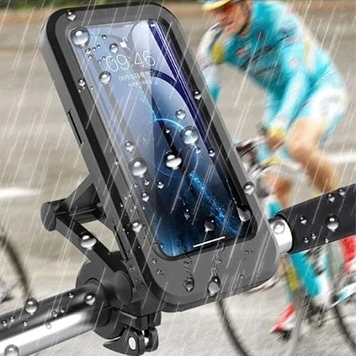 Soporte de teléfono impermeable para bicicleta y motocicleta, soporte de teléfono para bicicleta, a prueba de golpes y arañazos, soporte de manubrio