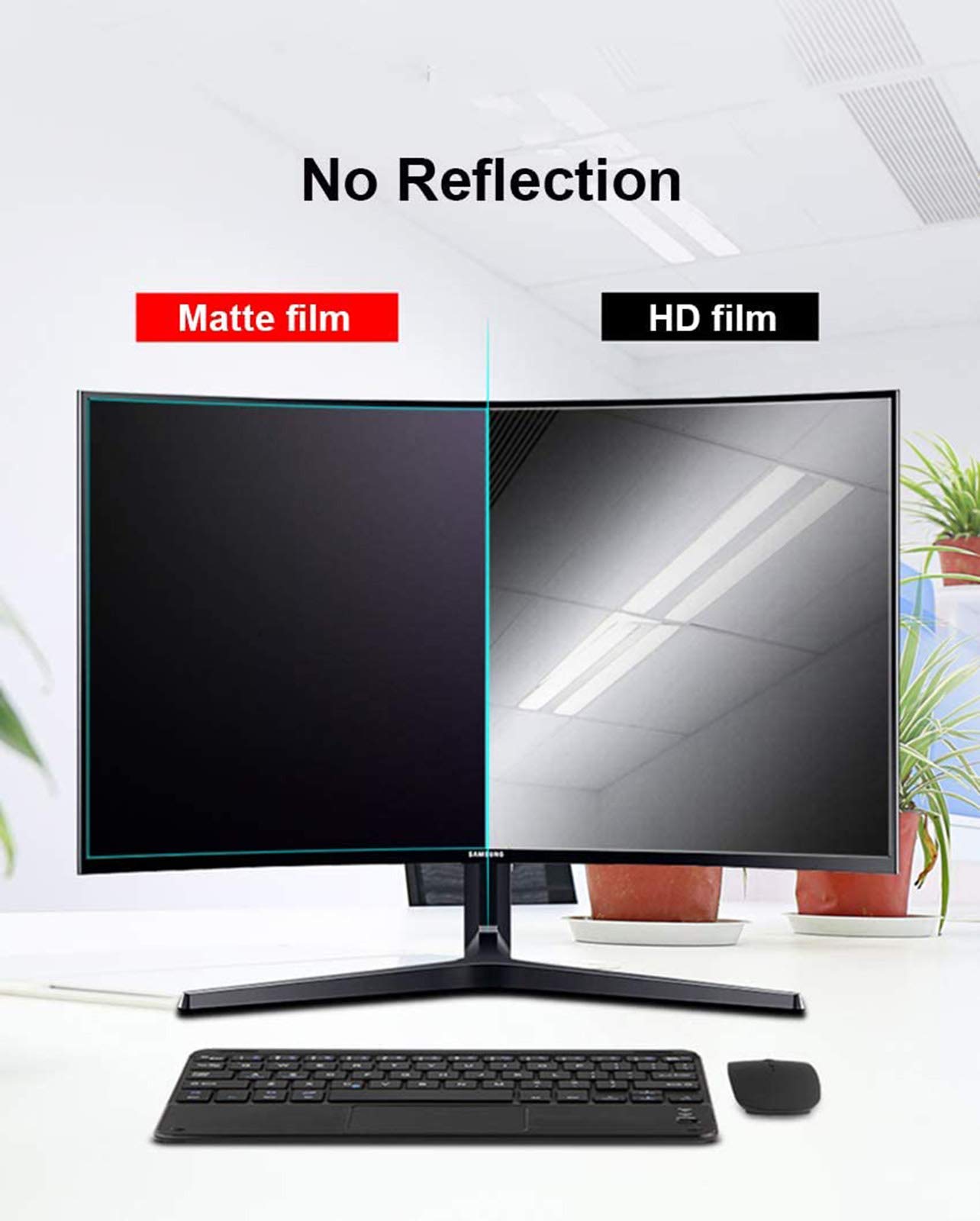 Filtro protector de pantalla antideslumbrante para monitor curvado de relación de aspecto de 35 pulgadas 21:9, luz azul anti, aliviar la tensión ocular, sin burbujas