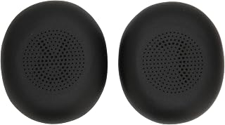 Almofadas de ouvido para fone de ouvido, substituição de almofadas de almofada de couro para fone de ouvido profissional para Jabra ELITE 45h, para Evolve2 65 MS UC(Preto)