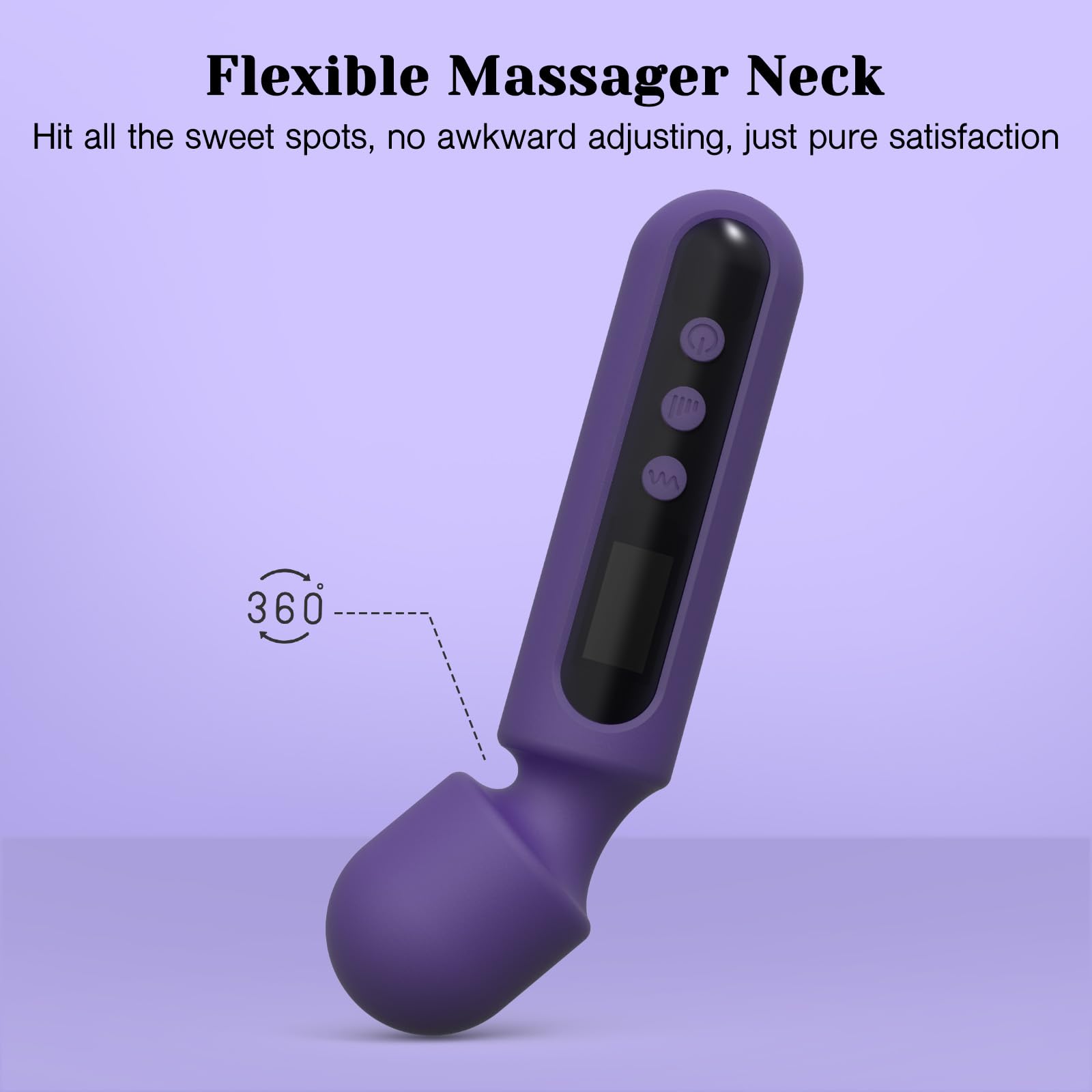 Tracy's Dog Wand Vibrator Kits, Couple Adult Sex Toys with 3 Attachments for Clit, G Spot, Glans, Clitoral Stimulator Vibrating Dildo with LCD Display, 10 Patterns 4 Speeds (Passion Kit)