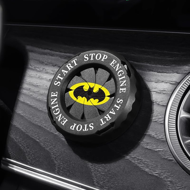 Car Push Start Button Cover, Car Start Stop Button Cover, Rotatable Engine Start Stop Button Protector to Prevent Accidental Press, Auto Interior Ignition Switch Guard-image-2