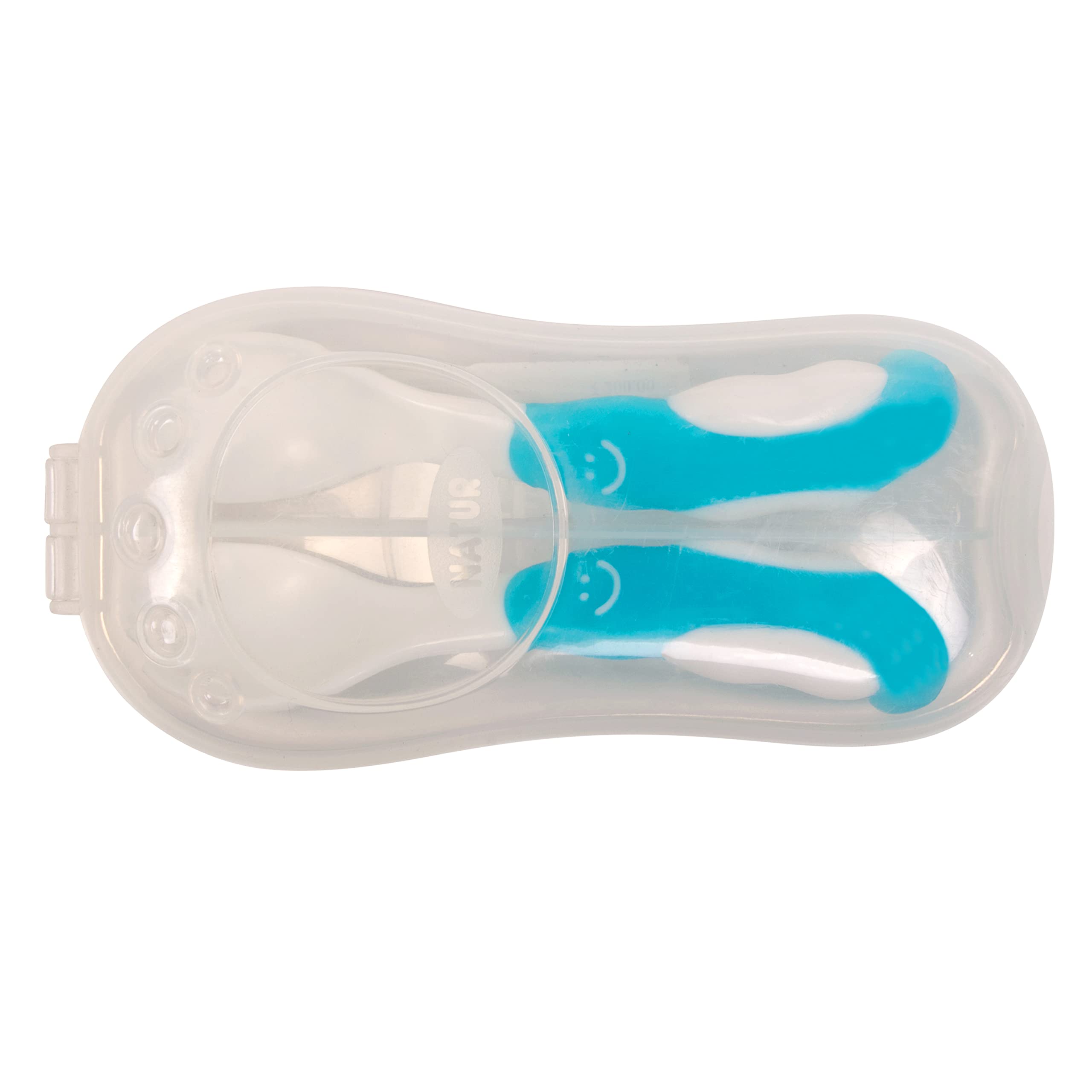WEOM Baby Spoon and Fork Set with Covering case for Kids(Spoon Set Blue) 2