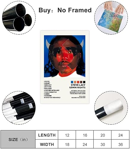 Miniatura 2 de Steve Posters Géminis Rights - Lienzo decorativo para pared, pintura para sala de estar, dormitorio, sin marco, 12 x 18 pulgadas (11.8 x 17.7 in)