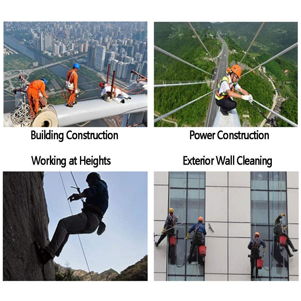 SwaYve Arnés de Detención de Caídas, Kit de Arnés de Seguridad de Protección Contra Caídas de Medio Cuerpo Escalada en Roca para Operación en Espacios Verticales Construcción Limpieza de Paredes Exter