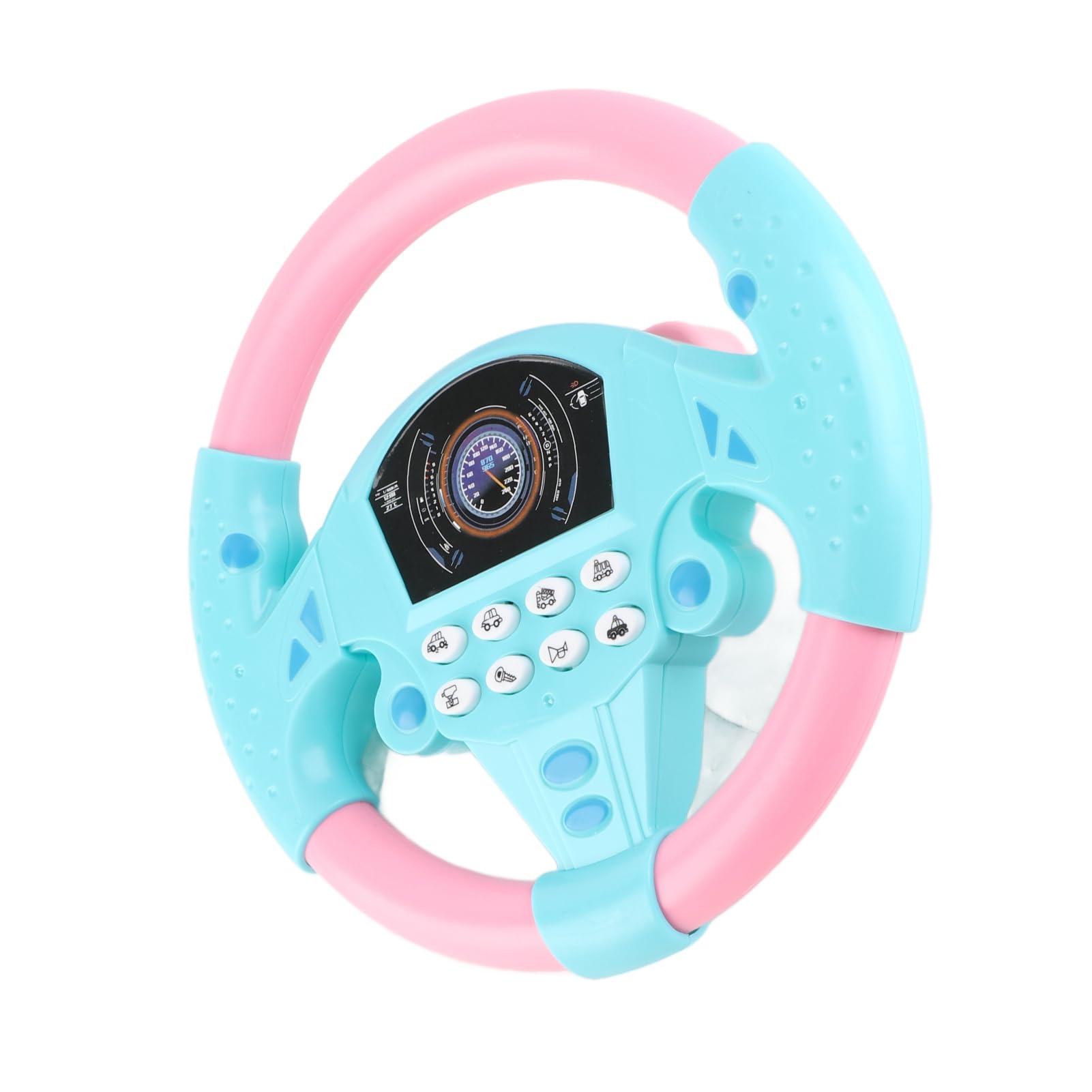 Bebé Coche Volante Juguete Interactivo Volante Herramienta Musical Niños Fingiendo Jugar Juguete con Taza Chupando para Niños de 4-6 años (Rosa)