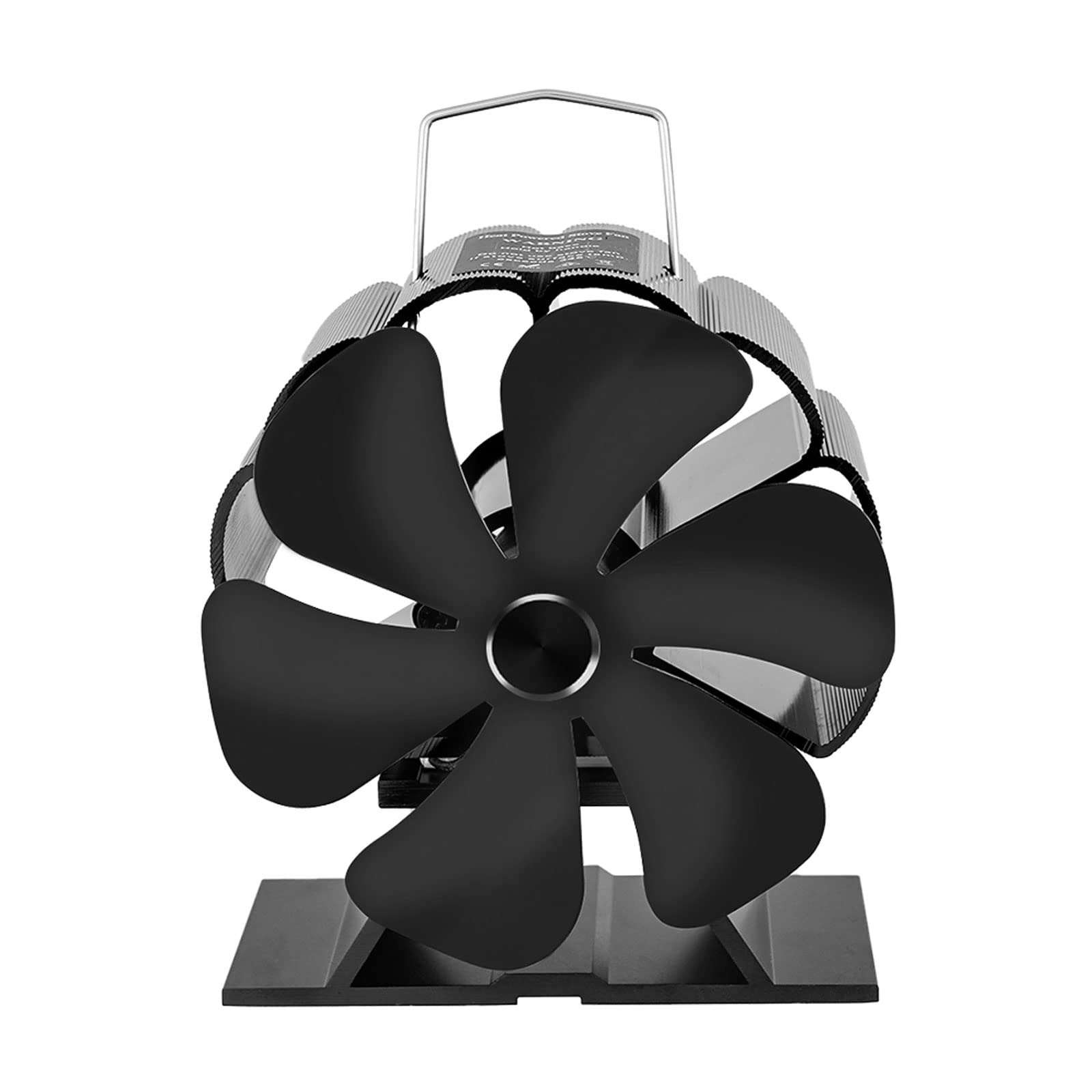 Ventilador De 6 Aspas para Estufa De Leña Negra Komin Log Wood Burner Eco Friendly Quiet Fan Home Efficient Heat Distribution