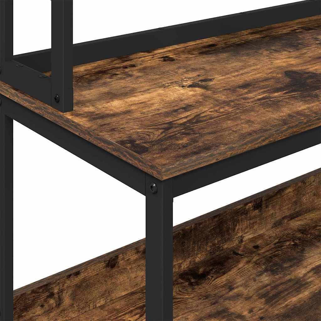 Industrielles Küchenregal 100x40x168 cm aus Holzwerkstoff mit Stahlrahmen, freistehendes Standregal für Küche und Essbereich, vielseitige Aufbewahrung für Kochutensilien