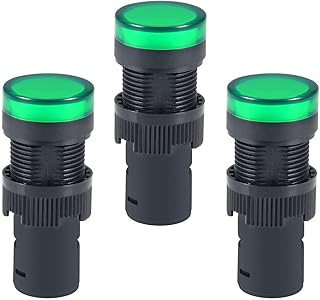Tool parts Indicator Lights AC 380V Pilot Light for Green LED - Flush Panel Mount 5/8