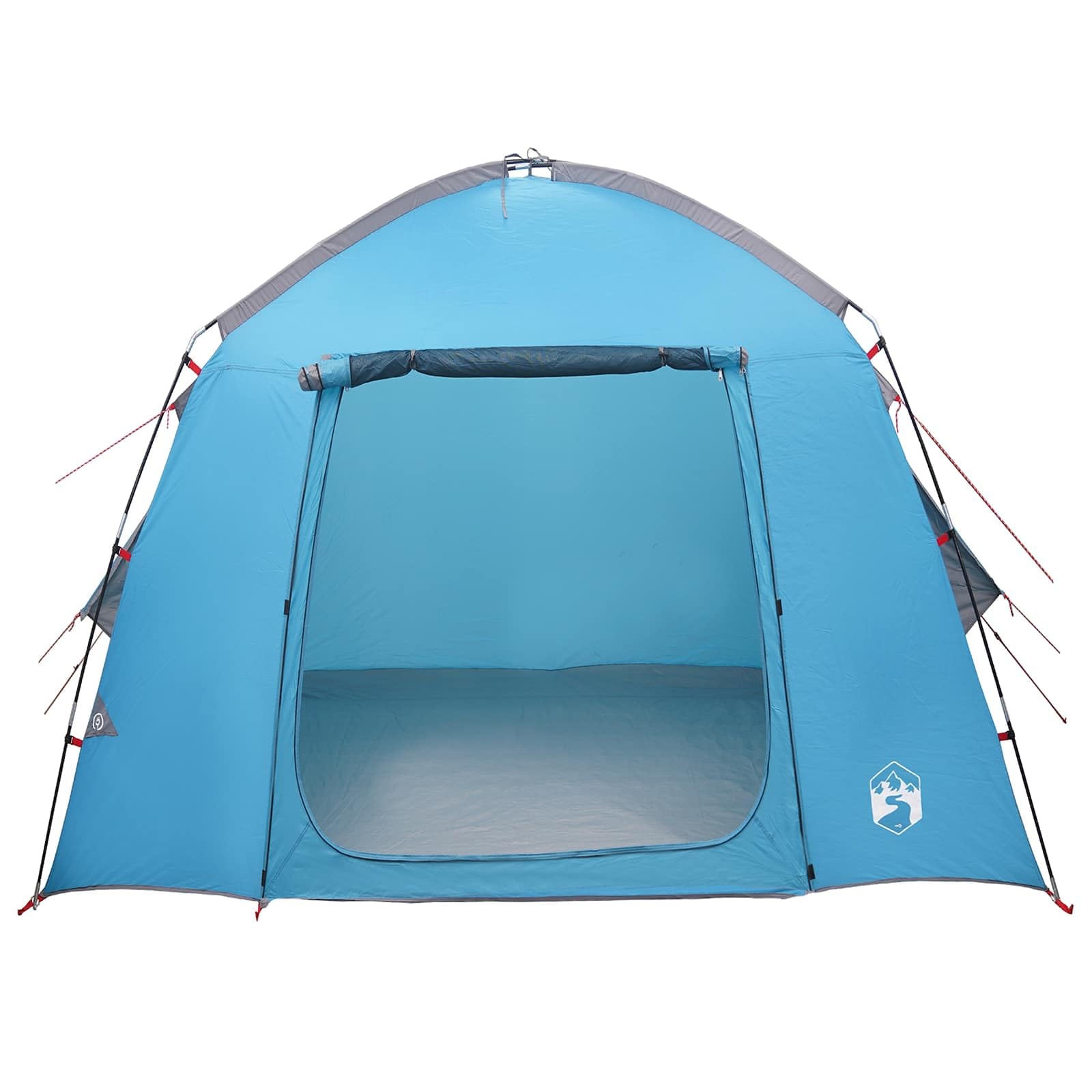 Hütten Zelt mit Dach blau 210 x 210 x 138 cm aus Polyester, wasserdichtes Kabinenzelt für Camping wandern Trekking, faltbar für Familie Outdoor Events