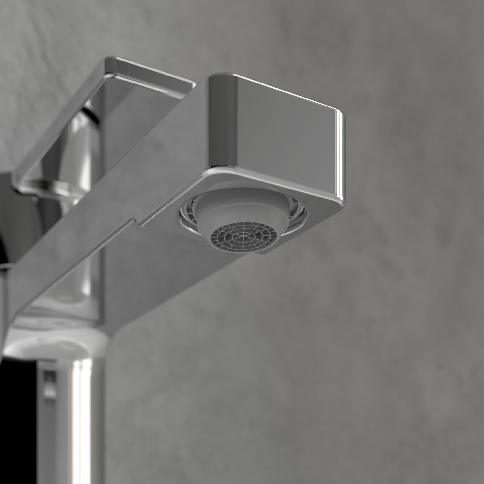 Villeroy & Boch Architectura - Grifo para lavabo (con barra de tracción y cartucho de cerámica, ahorro de agua, altura de caño 111 mm, cuadrado, cromado)