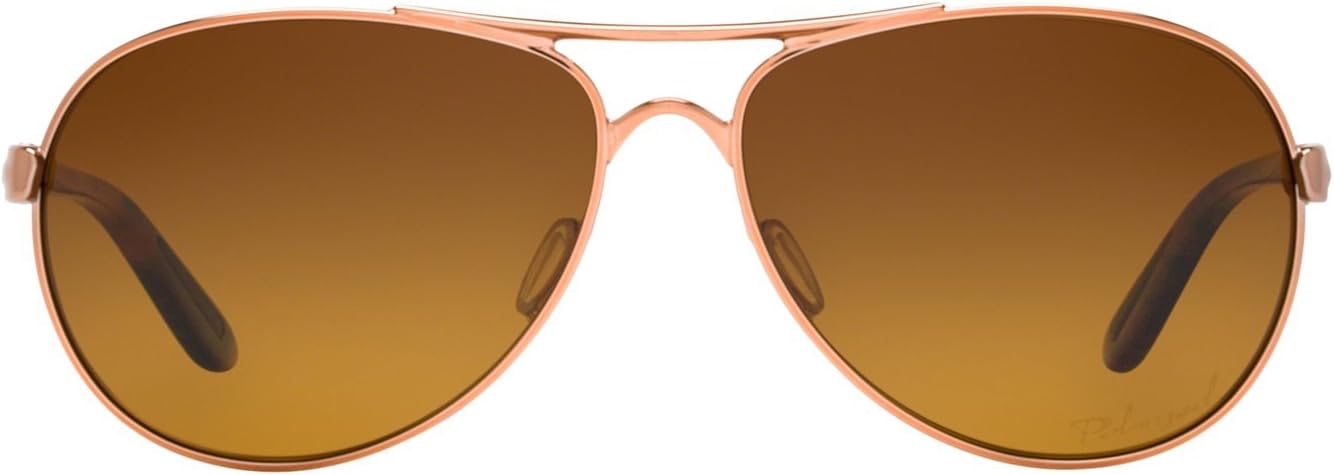 Oakley OO4079 Feedback Sunglasses+ Vision Group Accessories Bundle Rose Gold/Brown Gradient Polarized (407914)