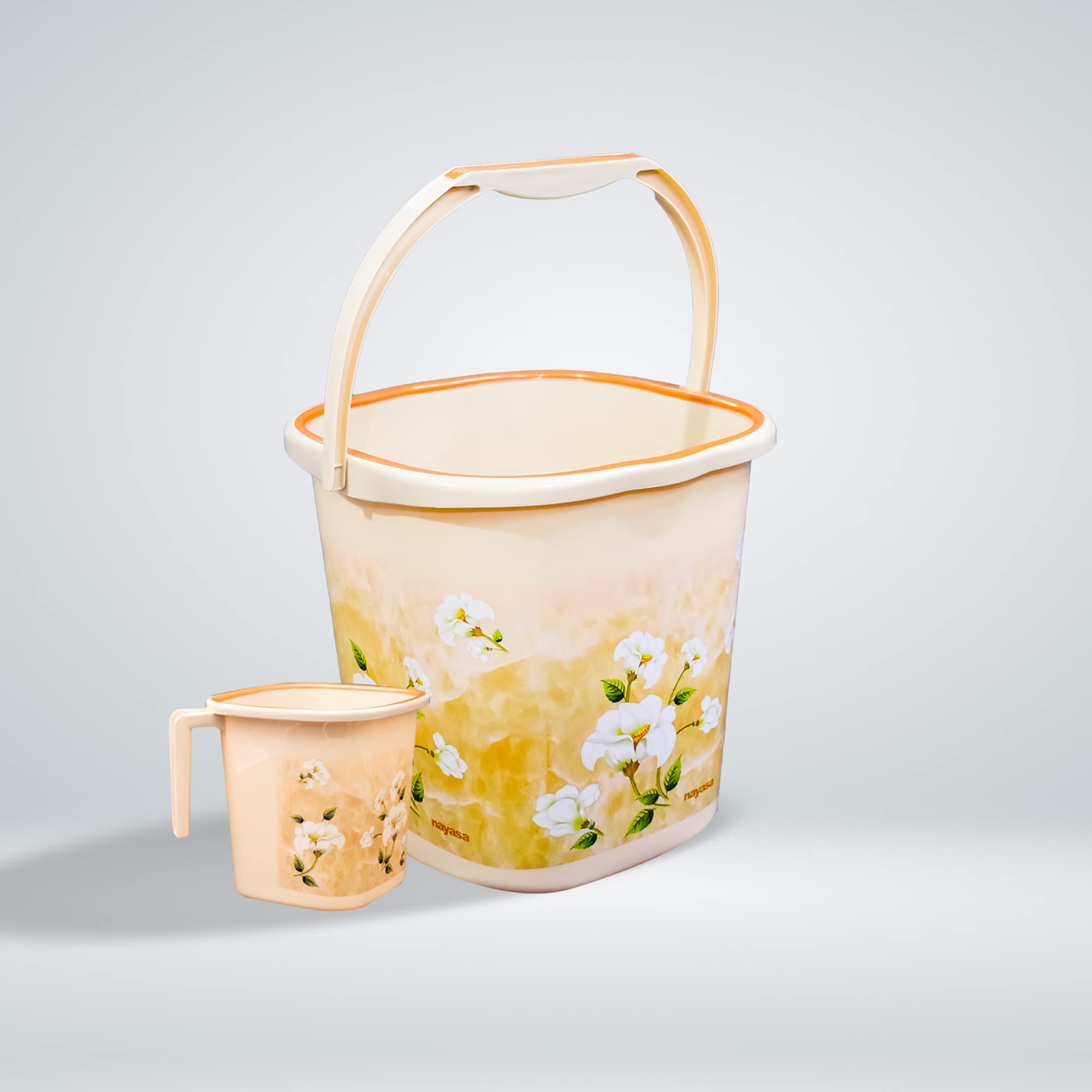 Nayasa Marble Bucket & Mug 2pc Bathroom Set Plastic (Bucket: 25 Liter,Mug: 1.5Liter) (Brown, 20 Liter) (B0BR873HLM) Amazon Price History, Amazon Price Tracker