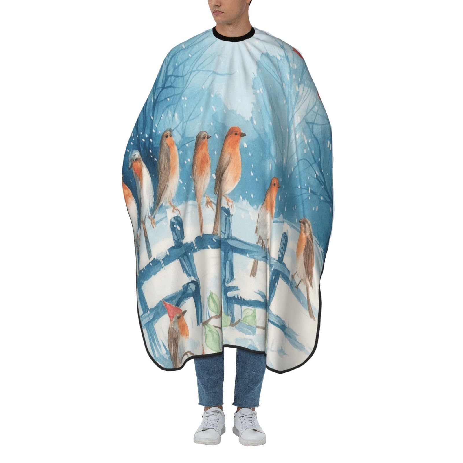 Capa cortar pelo ajustable e impermeable para proteger la ropa en barberías 2