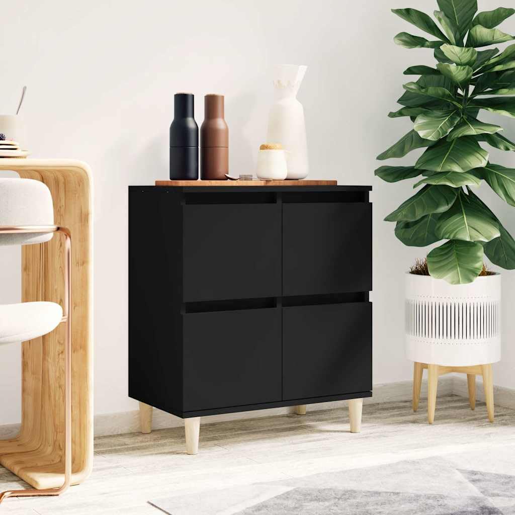 Credenza nera, 60 x 35 x 70 cm, in legno