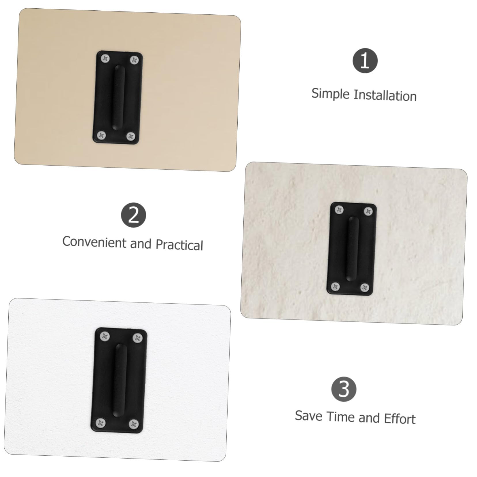 HOMOCONO 1 Set Crowd Control Belt Receiver Black Abs Plastic Wall Receiver for Retractable Belt Retractable Stanchion Belt Receiver Warning Belt Receiver