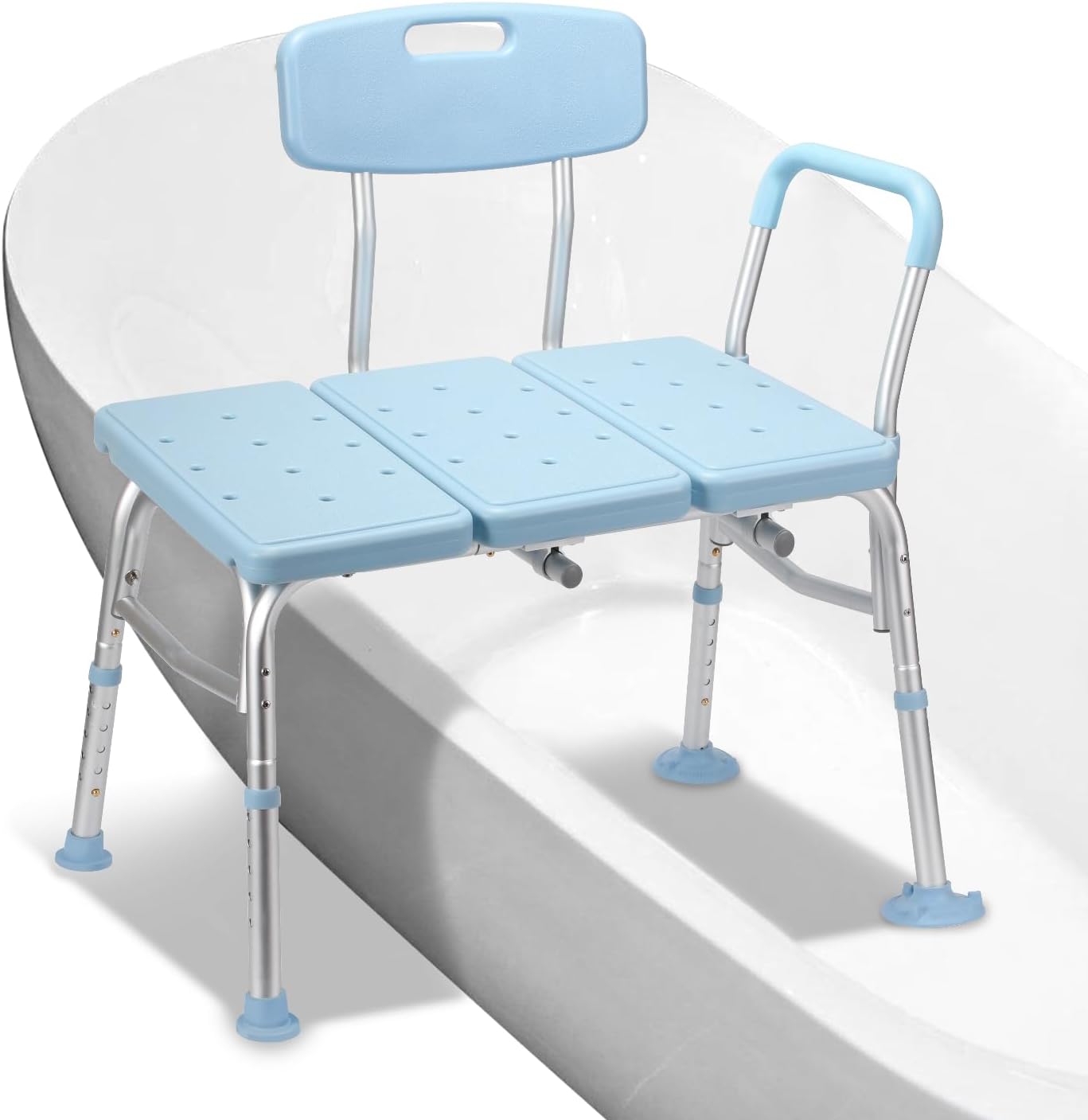Sgabello Doccia Girevole Carex Con Vassoio, Regolabile In Altezza E Imbottito – Portata 136 Kg