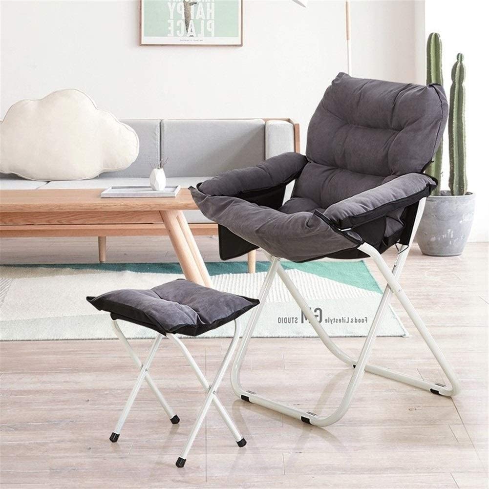 Silla plegable ajustable para camping, pesca y jardín, cómoda silla reclinable con reposapiés, relajante portátil para uso en exteriores