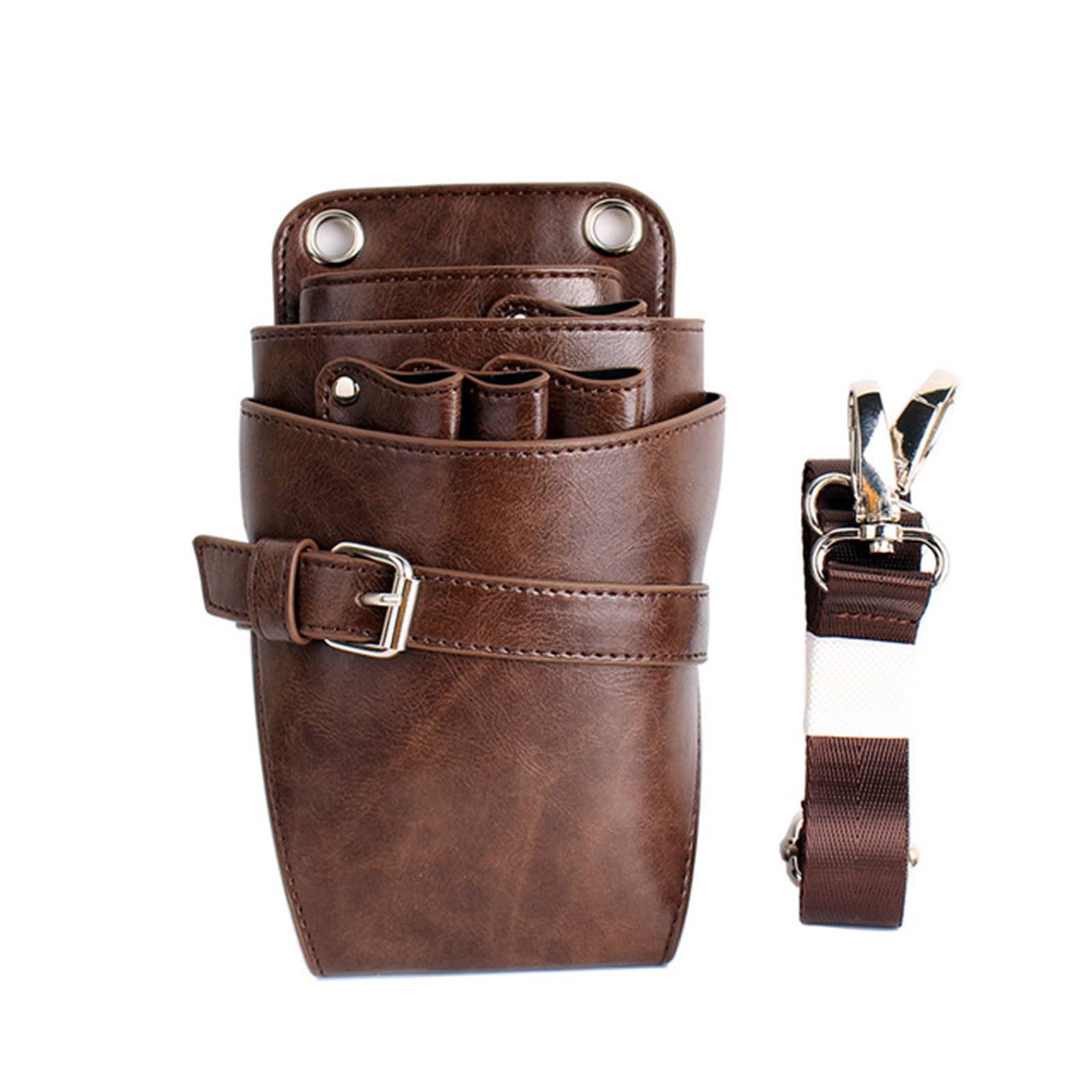 Friseurscheren-Etui Professionelle Haar-Werkzeugtasche, modisches Design, tragbarer Werkzeugkoffer for Friseursalons für Schere, Kämme, Clip(Auburn)
