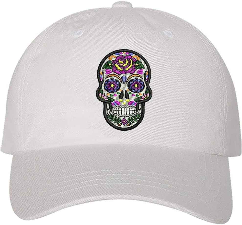 Dia De Los Muertos Embroidered Unisex Baseball Hat - Day of The Dead Dad Hat